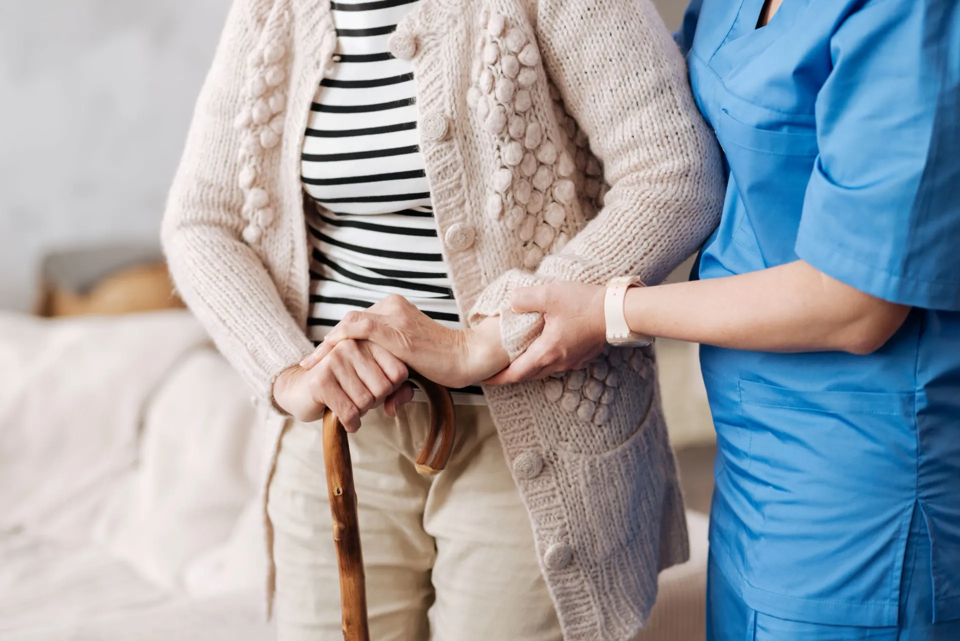 Your caregiver arrives ready